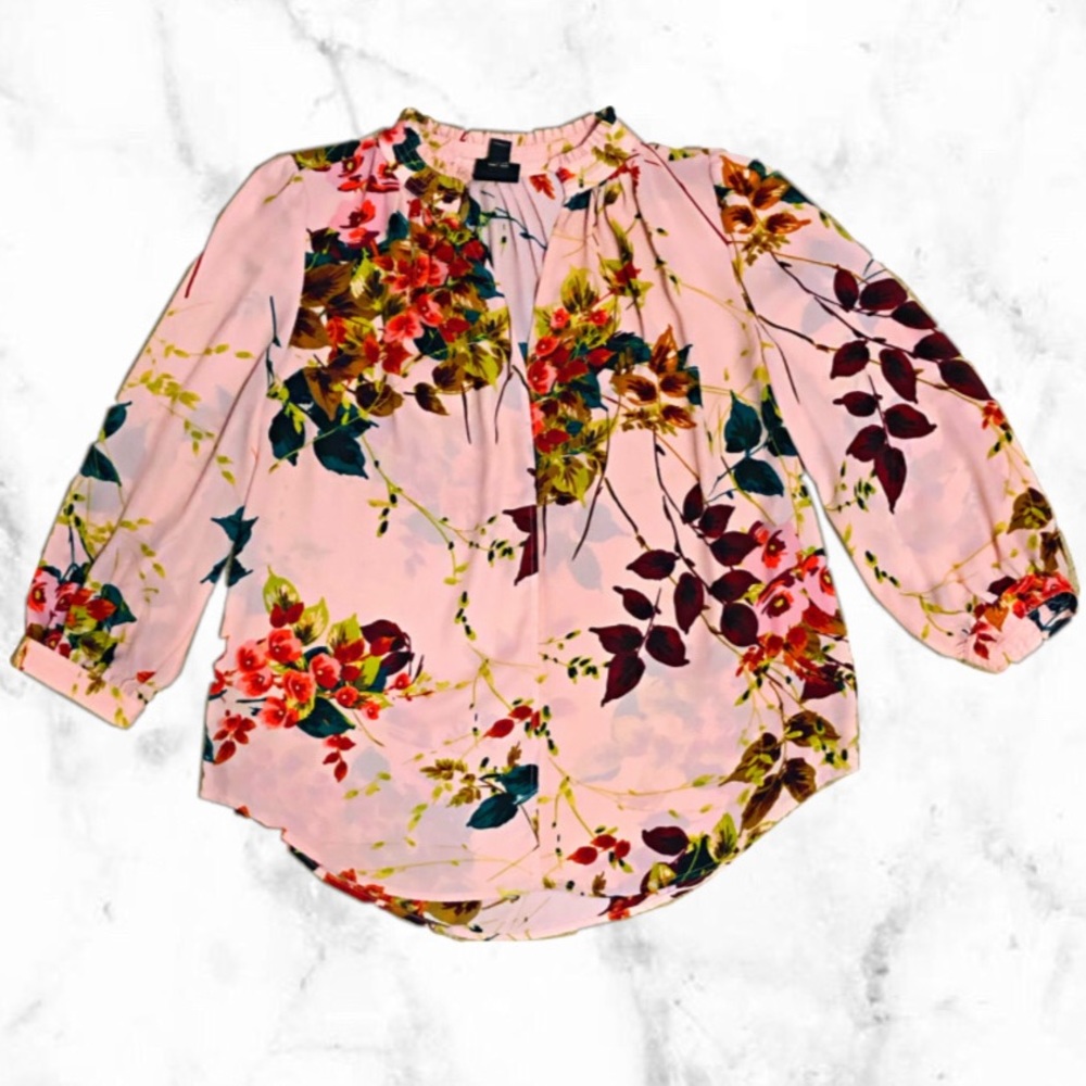 Pink Floral Blouse